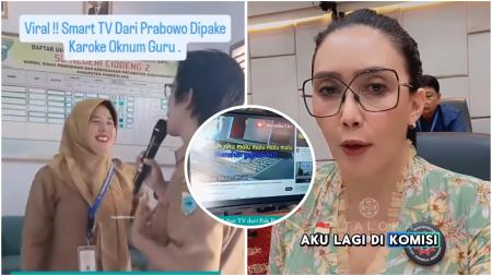 Viral Rieke Diah Pitaloka Geram Smart TV dari Prabowo Dipakai Karaoke Guru di Sekolah!