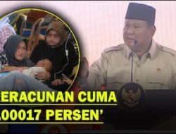 Ada Banyak Kasus Keracunan di Program MBG, Respons Prabowo: Itu Cuma 0,00017%!