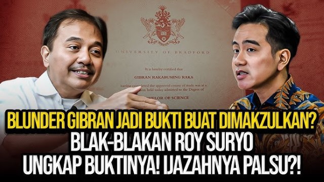Roy Suryo Bongkar Dugaan Kejanggalan Ijazah Wapres Gibran: Keajaiban Dunia ke-9!