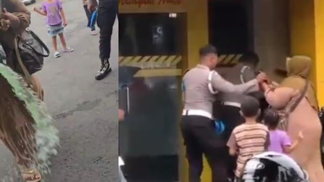 Emak-emak di Sragen Nekat Siram Polisi Pakai Bensin, Bripka Johan Dilarikan ke Rumah Sakit