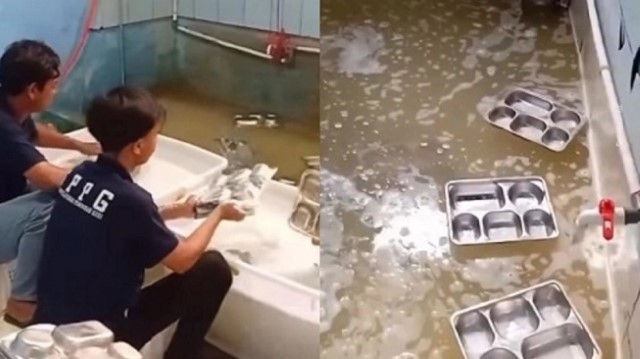 VIRAL Petugas SPPG Cuci Ompreng MBG Asal-Asalan: Dilempar hingga Ngambang di Air Kotor!