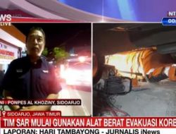 Tim SAR Mulai Gunakan Alat Berat Evakuasi Korban Ambruknya Ponpes Al Khoziny Sidoarjo
