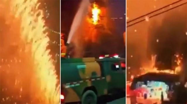 Pertunjukan Kembang Api di Tiongkok Berubah Jadi Hujan Api
