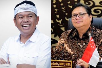 Viral! Airlangga Hartarto Kepergok Dorong Dedi Mulyadi, Ekspresi Kala Lihat Jusuf Kalla Bikin Pangling