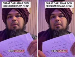Ammar Zoni Tulis Surat Rahasia untuk Ustaz Derry Sebelum Dikirim ke Nusakambangan, Isinya Bikin Merinding!