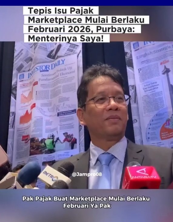 Purbaya Buka Suara Soal Pajak Marketplace 2026: Apa Dampaknya Buat Rakyat?