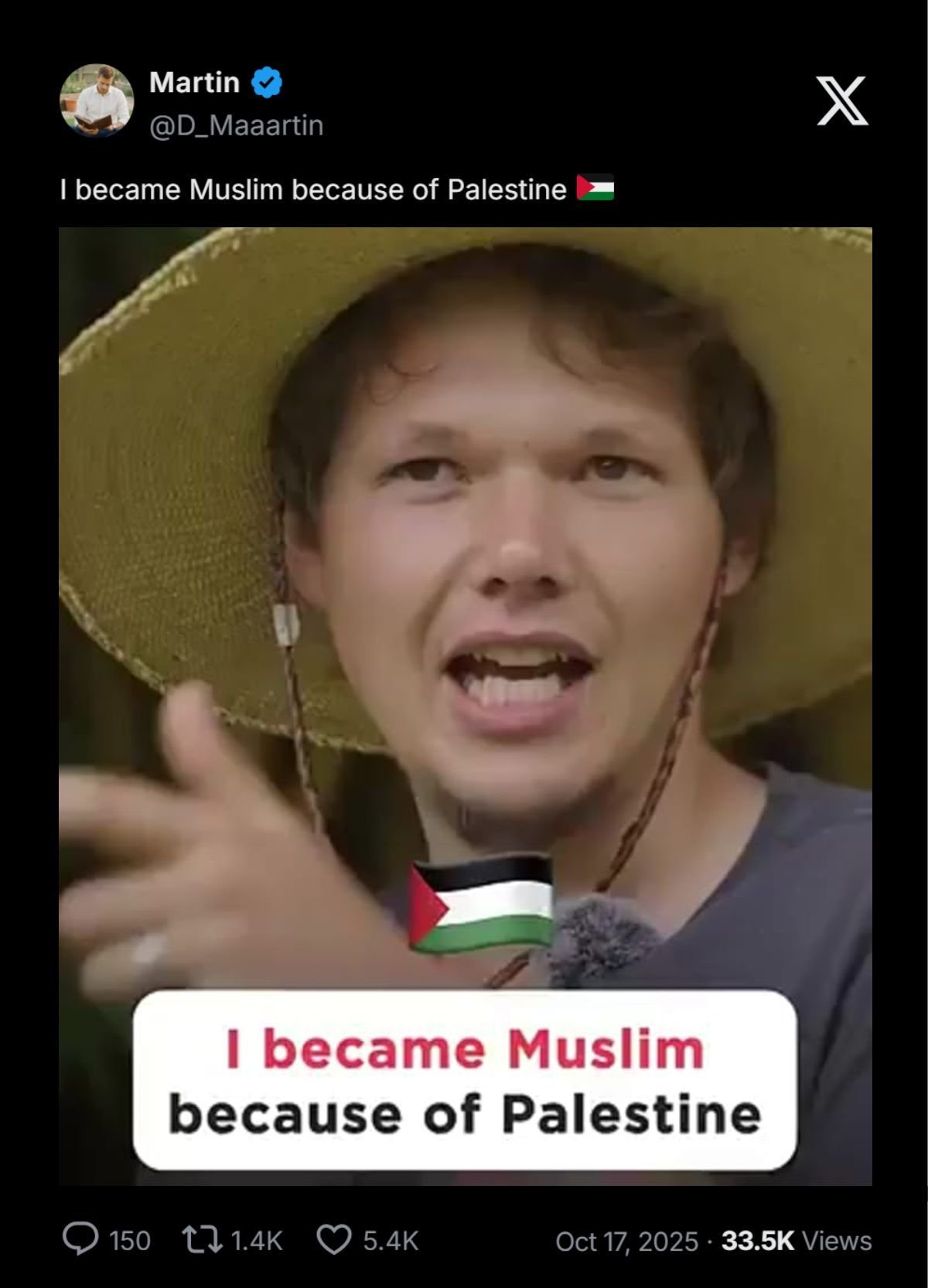 Martin Buka Suara: Keputusan Pahit Jadi Muslim demi Palestina yang Bikin Heboh