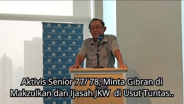 Indro Tjahyono Bongkar Alasan Gibran Harus Dimakzulkan: Syarat Usia dan Ijazah SD Bermasalah!