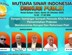 Dukung Prabowo Basmi Korupsi & Reformasi Polri: Mutiara Sinar Gelar Diskusi Publik 20 Oktober!