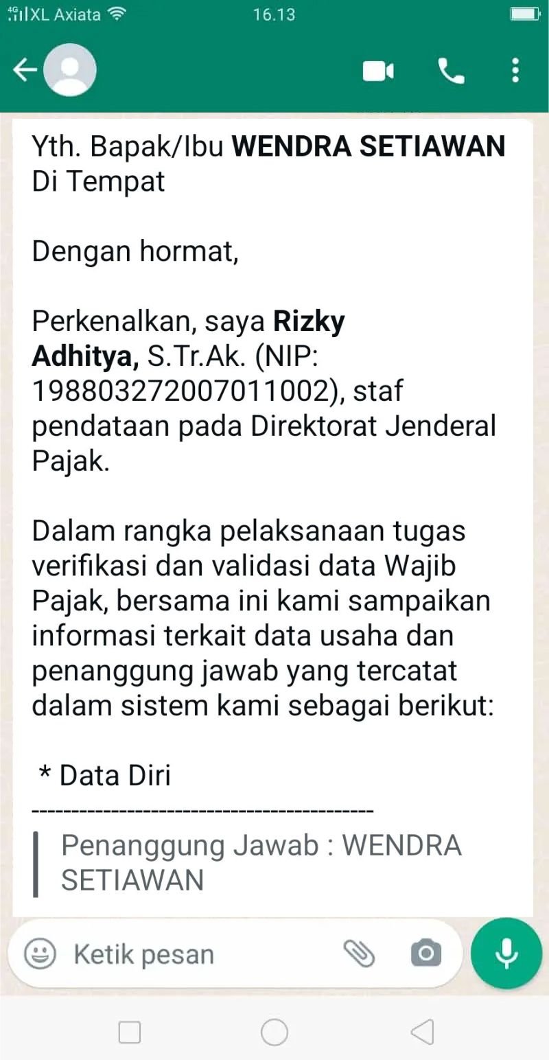 AWAS! Modus Baru Penipuan WA Palsu Ngaku dari Pajak, Saldo Langsung Ludes!