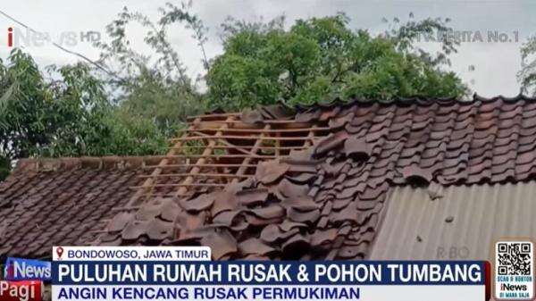 Puluhan Rumah Rusak Diterjang Badai, Ini Kronologi Lengkapnya di Bondowoso!
