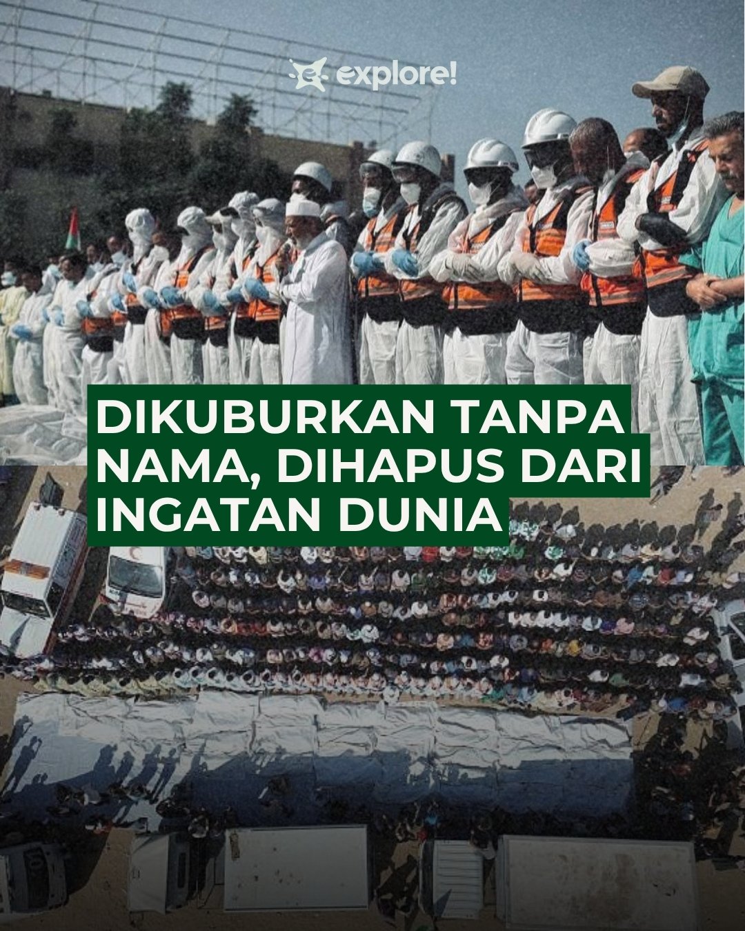 55 Jenazah Tak Dikenal: Bukti Bisu Agresi yang Menghilangkan Nama dan Wajah Kemanusiaan di Gaza