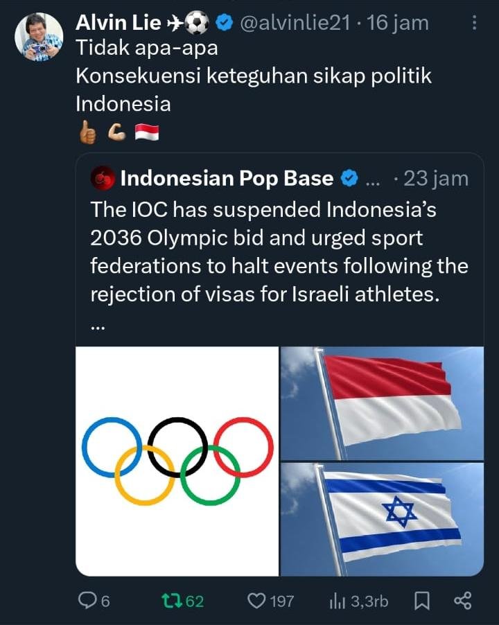 Indonesia Kena Sanksi IOC, Ternyata Ini Dampak Besar yang Dirakyatkan!