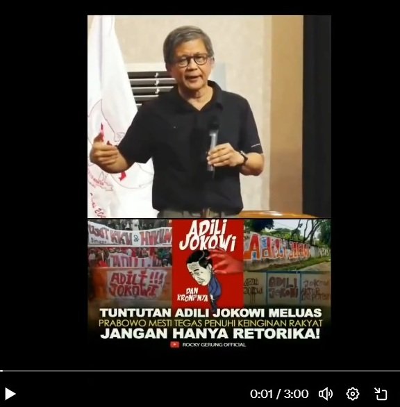 Rocky Gerung Bongkar Skandal Whoosh: Jokowi Harus Diadili, Ini Alasannya