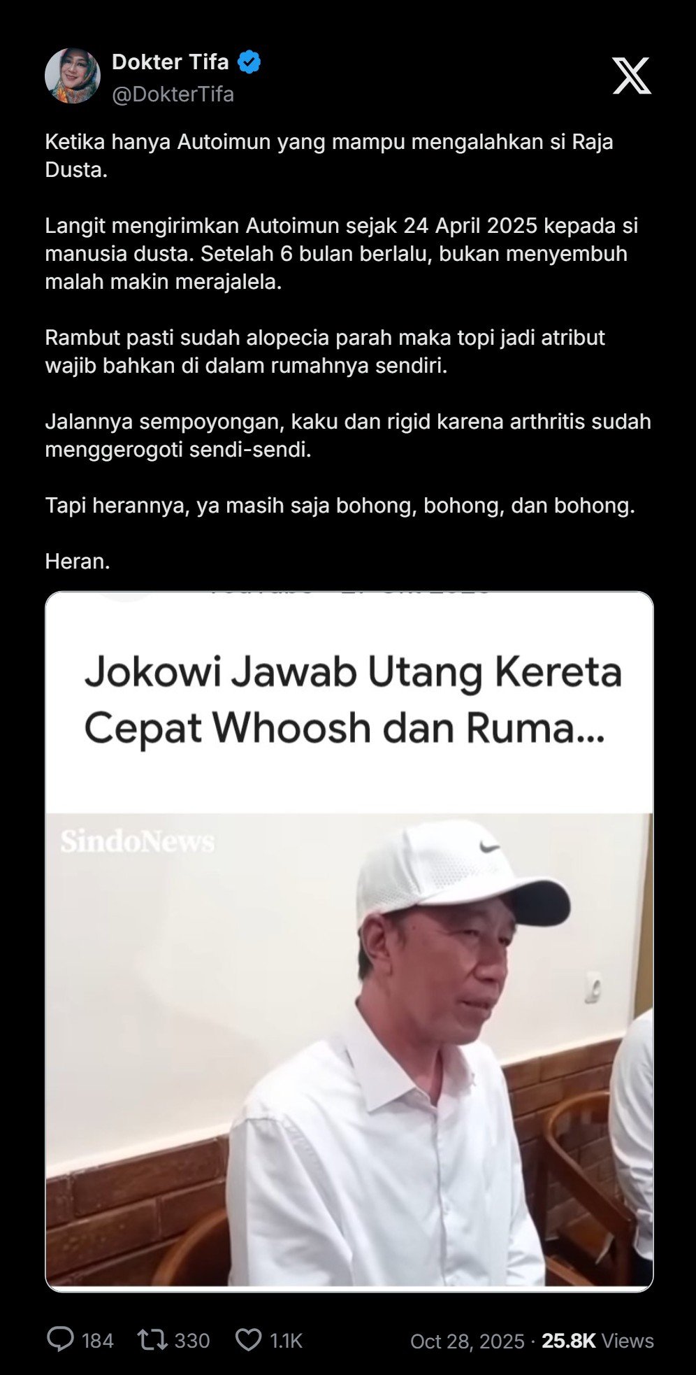 Raja Dusta vs Autoimun: 6 Bulan Menyerang, Kondisi Malah Makin Parah dan 2 Gejala Ini Paling Mengerikan