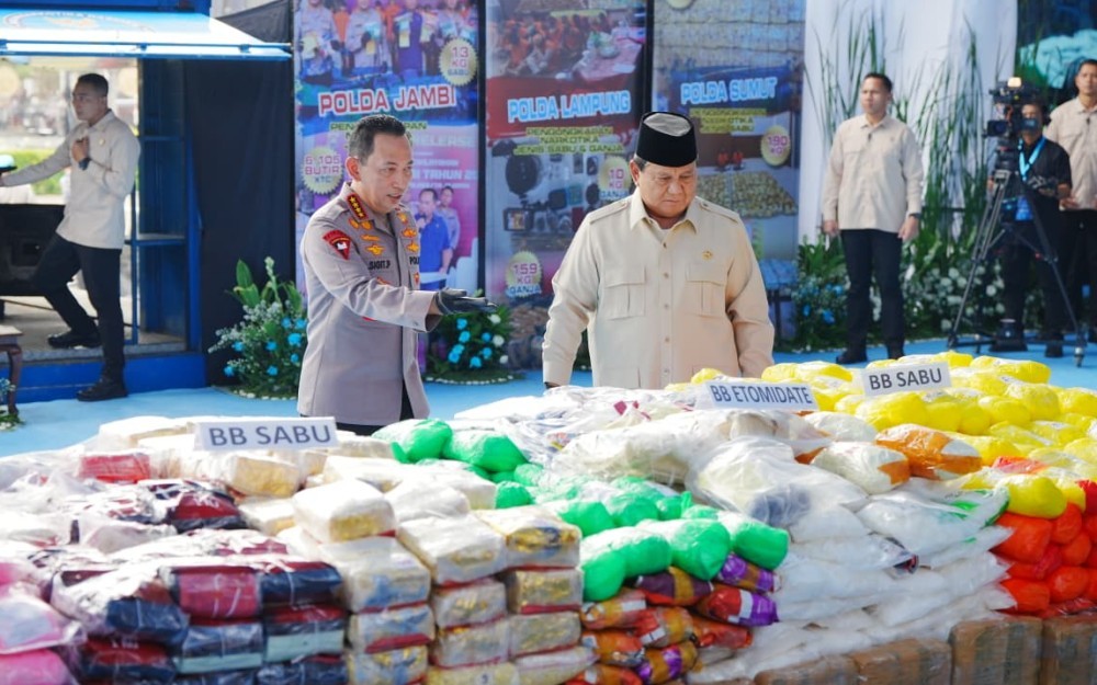 Presiden Prabowo Bikin Kejutan! Pimpin Langsung Pemusnahan Narkoba Rp29,37 Triliun
