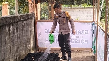 Polsek Rambah Gagas Bank Pohon, 1.000 Bibit Buah Ini Siap Hijaukan Riau!