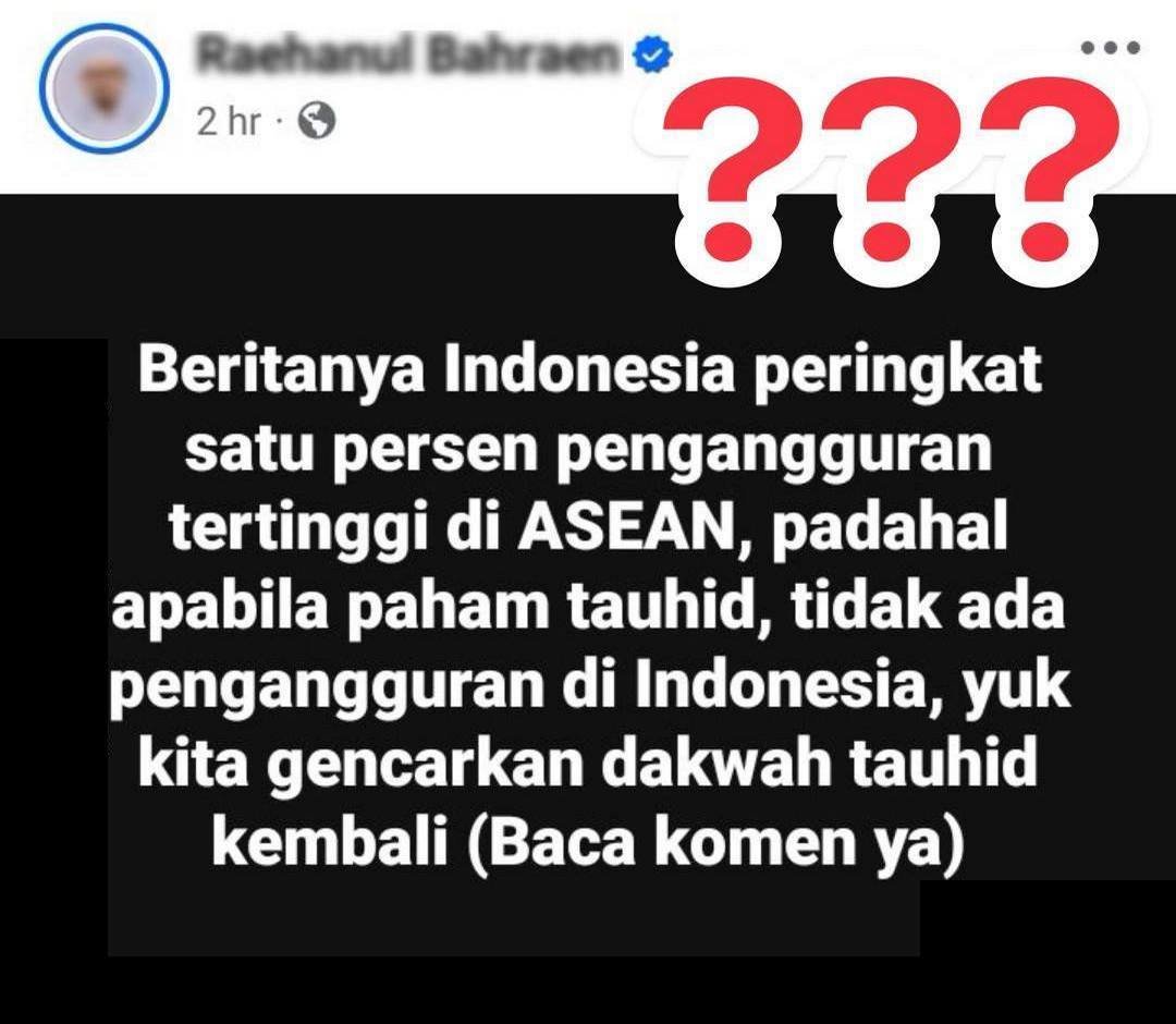 Analisis Kritis Ustadz Muhammad Abduh Negara: Kesalahan Data & Generalisasi Soal Pengangguran