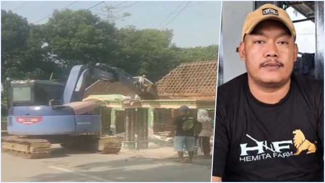 Viral di Sragen: Pria Robohkan Rumah Sendiri Pakai Backhoe Usai Lihat Istri Selingkuh di CCTV