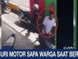 Maling Motor di SDN Lebak Terekam CCTV, Pelaku Beraksi Usai Salam Sopan ke Guru