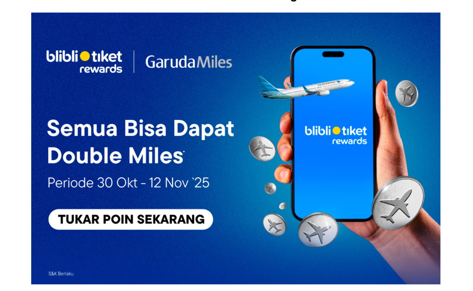 Tukar Blibli Tiket Points ke GarudaMiles untuk Liburan Impian