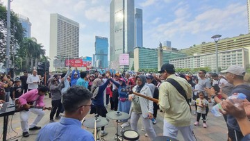 CFD Bundaran HI Meriah: Live Music, Joget Massal, dan Kolaborasi IMJ-Polri