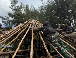 TNI Bantu Renovasi Rumah Adat Honai di Lanny Jaya, Penguatan Sinergi Budaya