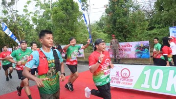 Bono Fun Run 2025 Sukses Digelar, Promosikan Wisata Ombak Bono di Pelalawan