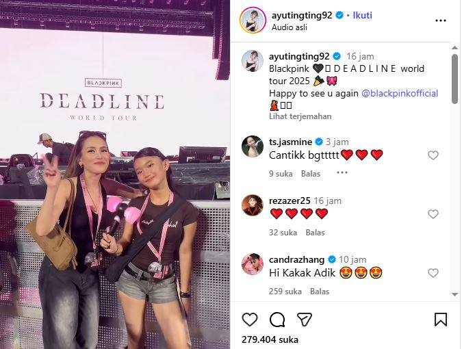 Ayu Ting Ting & Putri Bilqis Nonton Konser BLACKPINK 2025 di GBK, Netizen Geger!