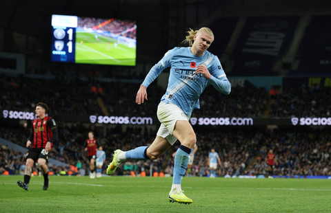 Erling Haaland Brace Kunci Kemenangan Manchester City 3-1 atas Bournemouth