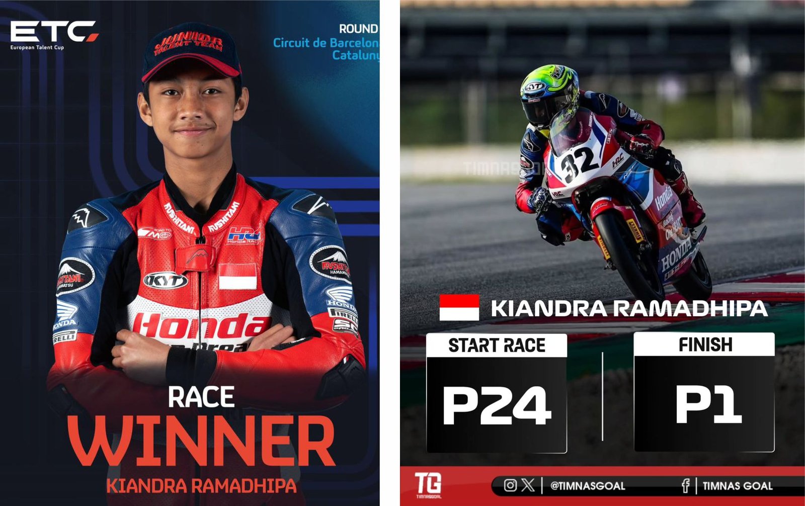 Muhammad Kiandra Ramadhipa Juara ETC Catalunya 2025, Start dari Posisi 24!