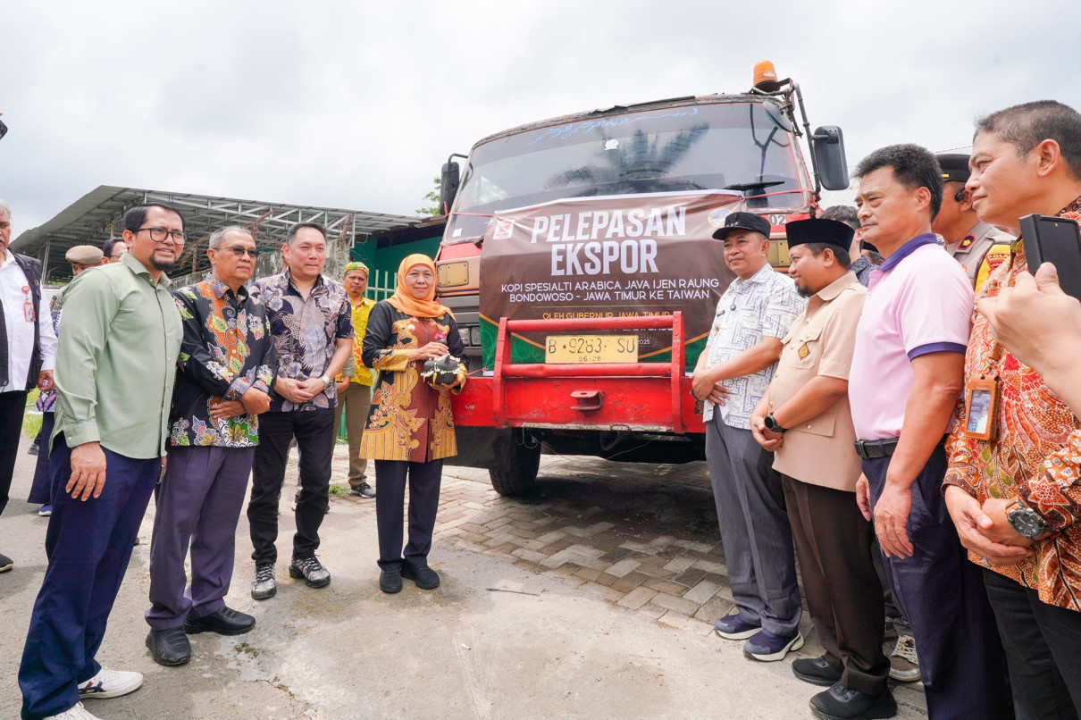 Ekspor Perdana 10 Ton Kopi Arabica Java Ijen Raung Bondowoso ke Taiwan
