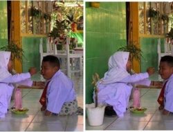 Video Reski Bocah SD Tanpa Kaki & Tangan Disuapi Teman Viral di TikTok, Kisah Haru