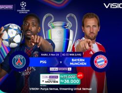 Jadwal & Link Live Streaming PSG vs Bayern Munchen 5 November 2025 di Vision+