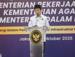 Menag Salurkan Bantuan Rp 610 Juta untuk Rehabilitasi Ponpes Al Khoziny Pasca Musibah