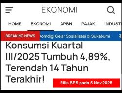 Konsumsi Rumah Tangga Anjlok 4,89%, Terendah dalam 14 Tahun