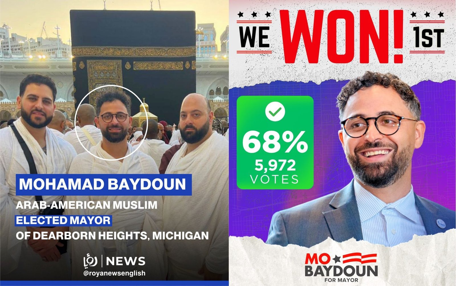 Mohamad Mo Baydoun Terpilih sebagai Wali Kota Muslim Dearborn Heights, Kalahkan Rival dengan 68% Suara
