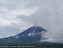 Gunung Semeru Erupsi 2025: Kolom Abu Capai 1.000 Meter, Ini Imbauan PVMBG