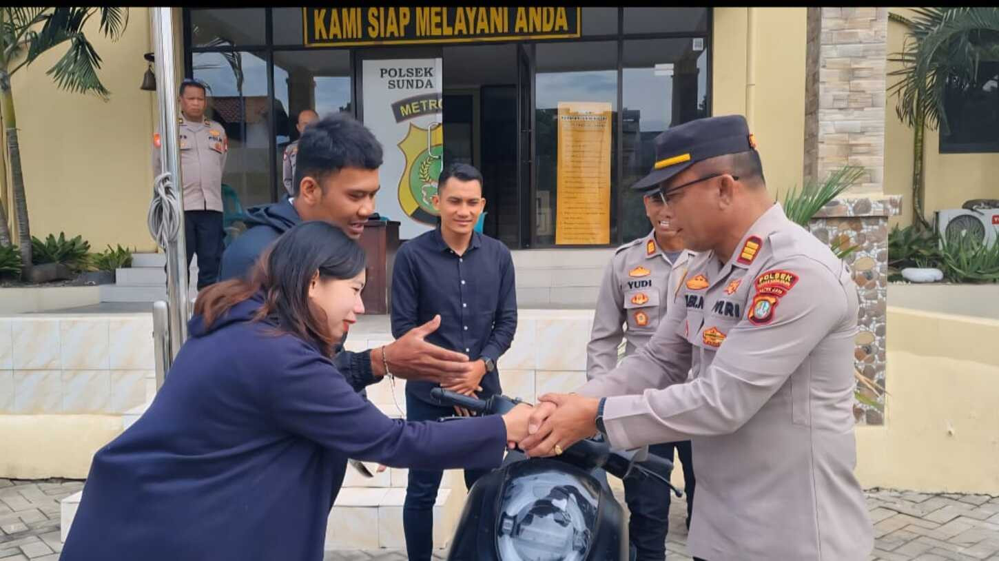 Polsek Sunda Kelapa Kembalikan Motor Honda Scoopy Hasil Penggelapan, Ini Kronologinya