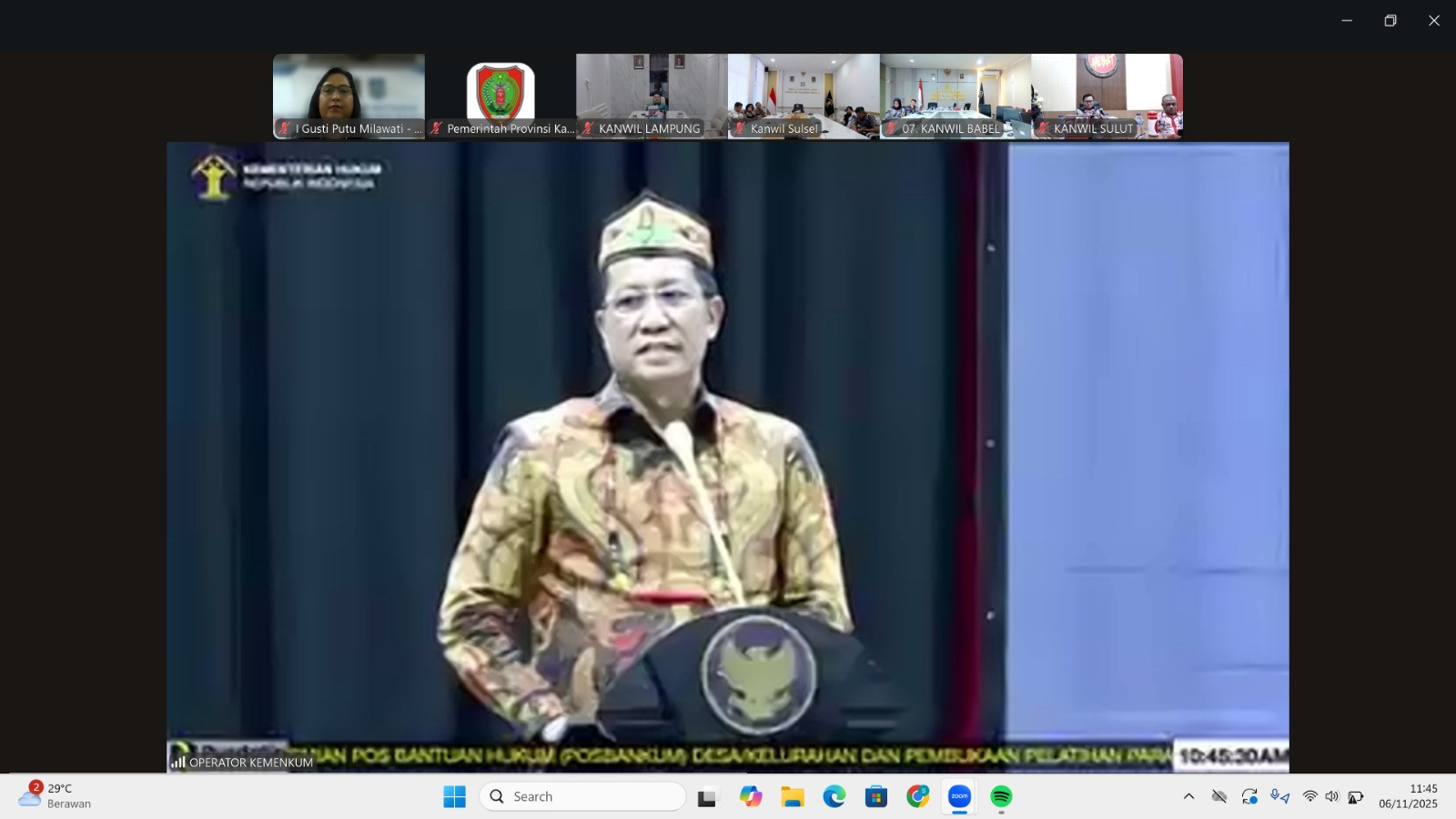 Kemenkum HAM Resmikan 1.571 Pos Bantuan Hukum di Kalteng: Perluasan Akses Keadilan