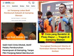 Kronologi Lengkap Pembunuhan di Gamping Sleman: Cinta 3 Bulan Berakhir Tragis dengan Gorok Leher