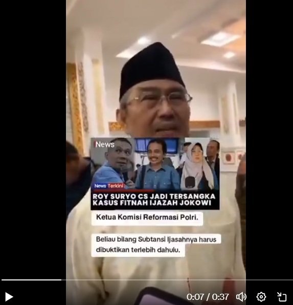 Prof Jimly: Ijazah Jokowi Seharusnya Dibuktikan di PTUN, Bukan Lewat Polri