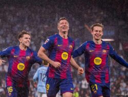 Robert Lewandowski Cetak Hattrick, Barcelona Taklukkan Celta Vigo 4-2