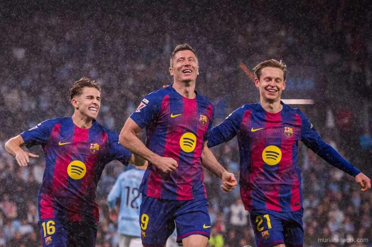 Robert Lewandowski Cetak Hattrick, Barcelona Taklukkan Celta Vigo 4-2