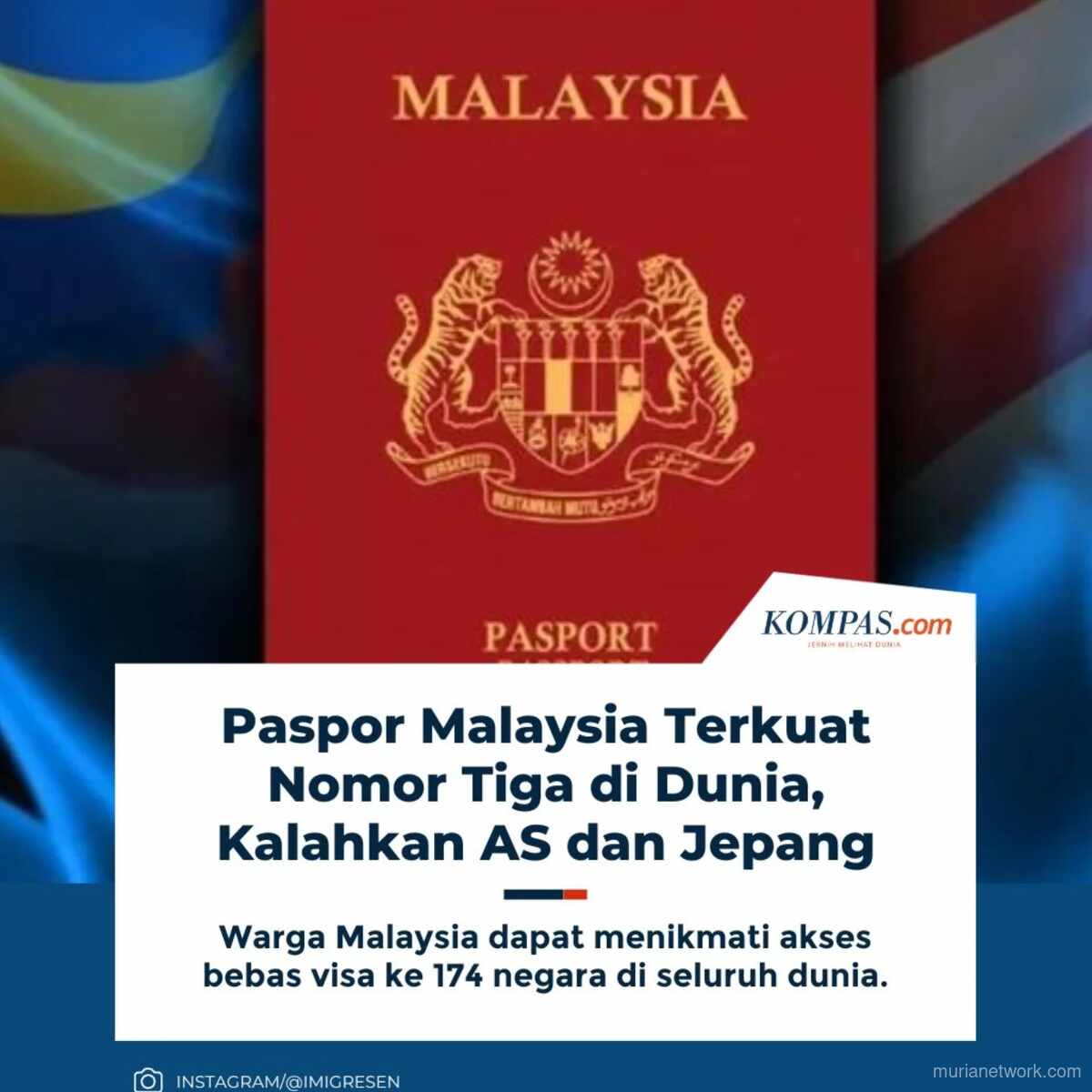 Paspor Malaysia Peringkat 3 Dunia 2025, Kalahkan Jepang & AS