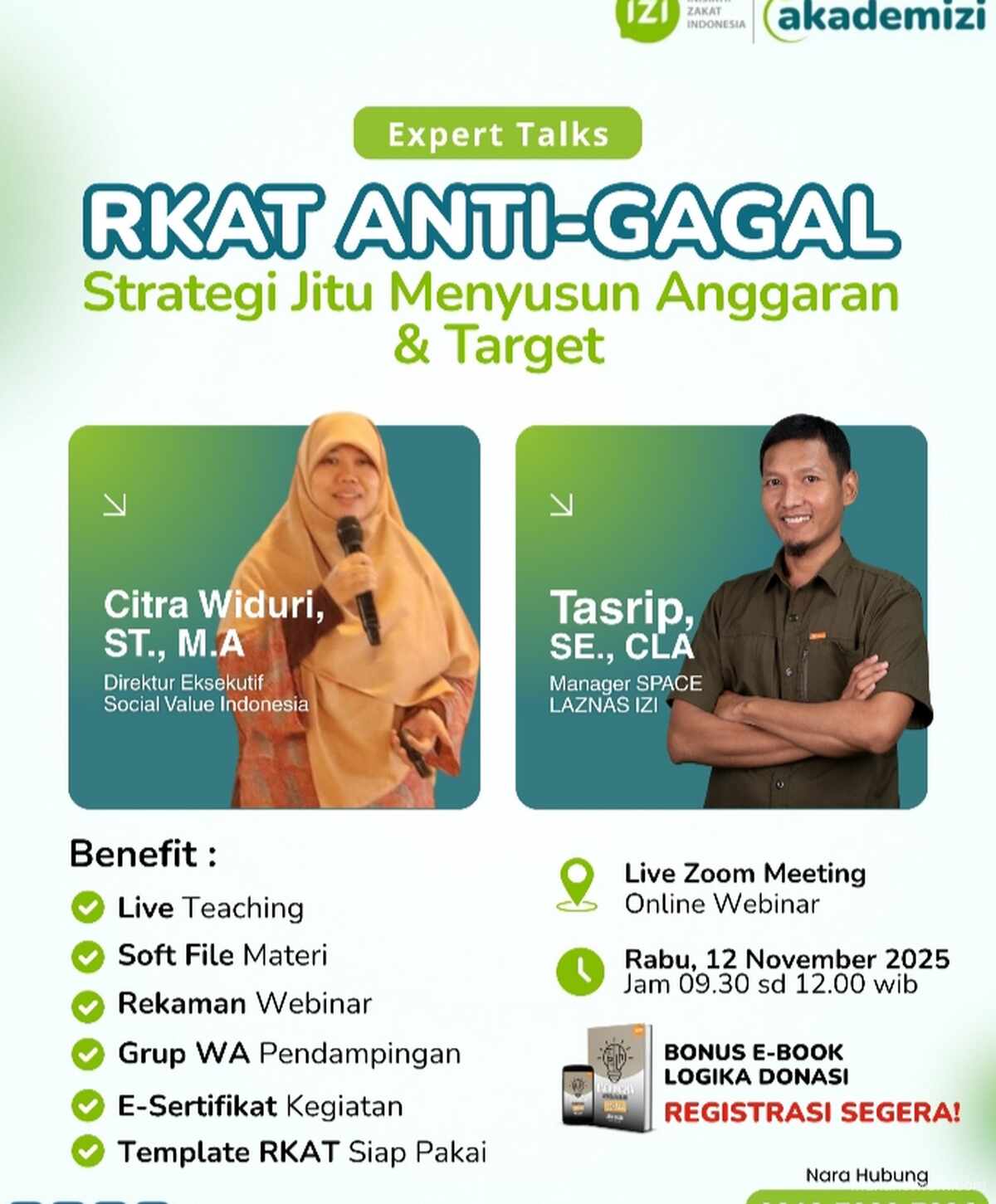 Webinar RKAT Lembaga Zakat: Strategi Menyusun Anggaran & Target Anti-Gagal