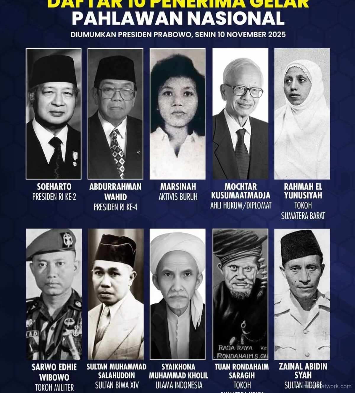 10 Pahlawan Nasional Baru 2025: Daftar Lengkap & Profil Jasanya