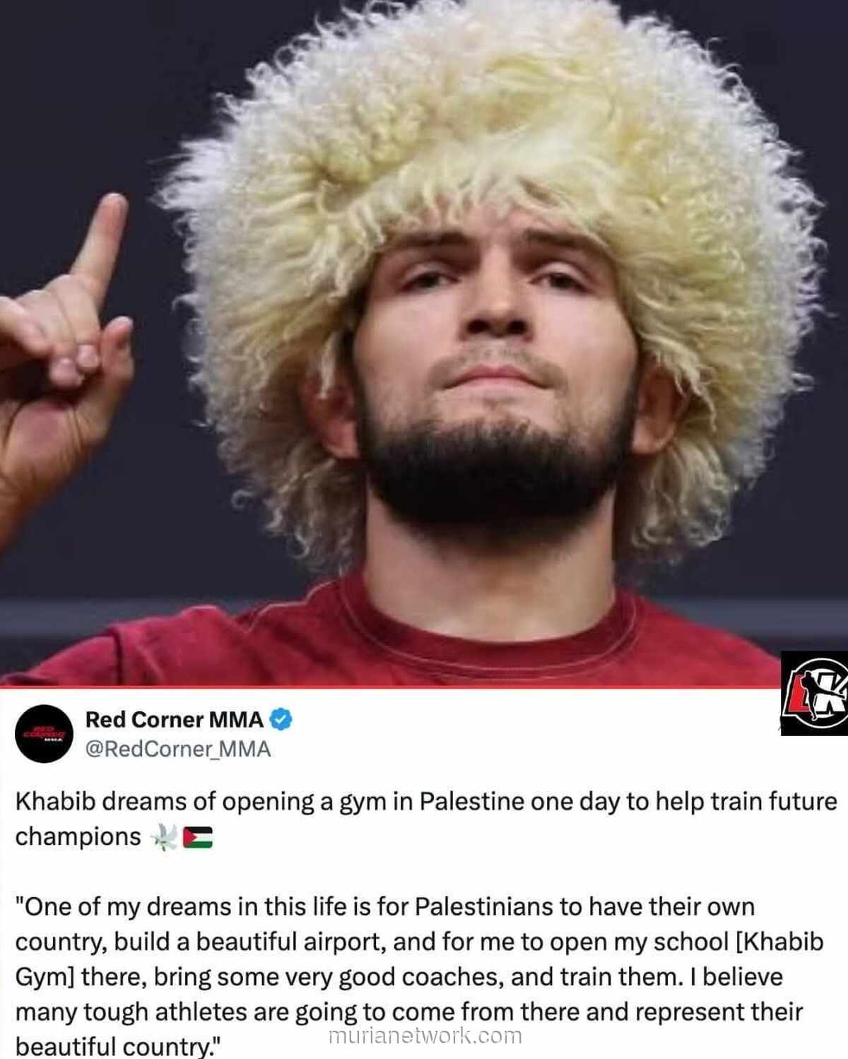 Khabib Nurmagomedov Berencana Buka Khabib Gym di Palestina, Ini Impiannya