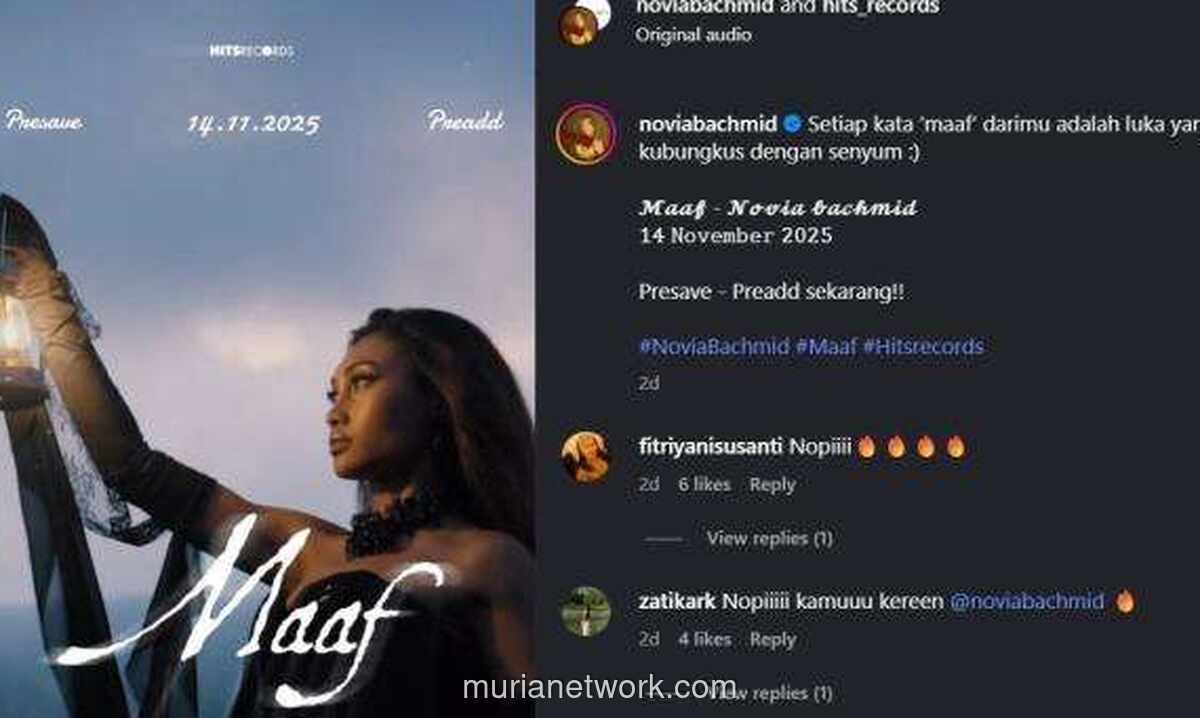Novia Bachmid Rilis Lagu Maaf: Lirik, Makna, dan Jadwal Rilis 14 November 2025