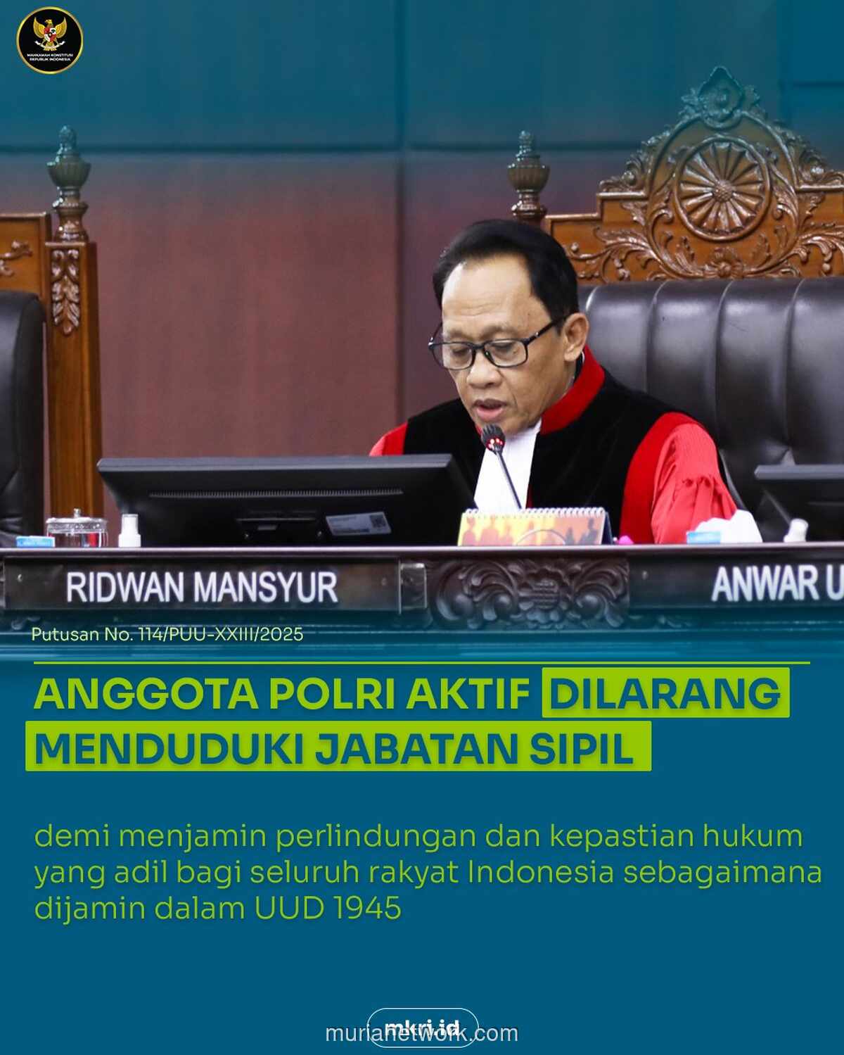 Putusan MK: Polri Aktif Wajib Pensiun untuk Jabatan Sipil, Ini Dampaknya